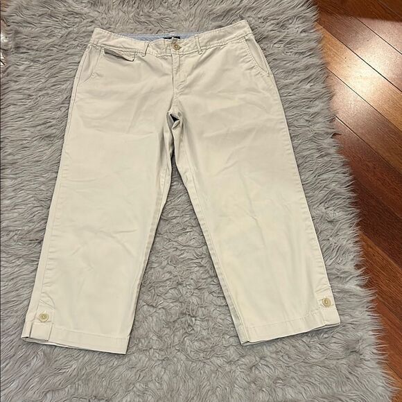 Eddie Bauer vashion‎ fit khaki capris women’s size 10 tall - Picture 1 of 6